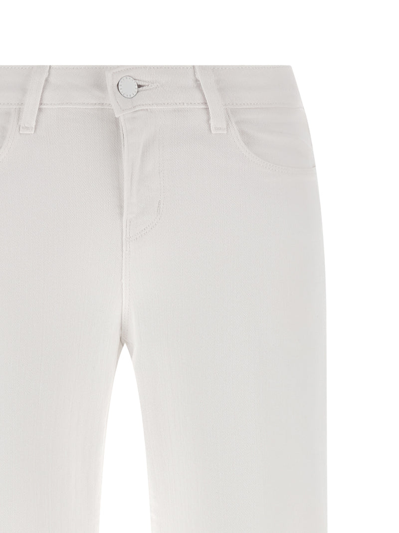 L'Agence White Cotton Straight-Leg Jeans