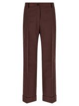 Pantalon décontracté Alberto Biani marron en viscose