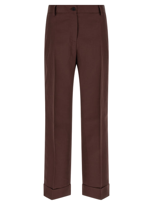 Pantalon décontracté Alberto Biani marron en viscose