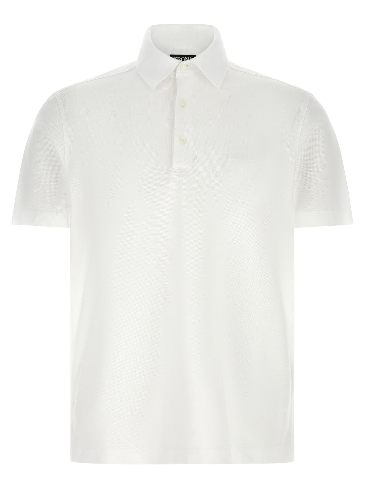 ZEGNA White Cotton Polo Shirt - Effortless Luxury for Men