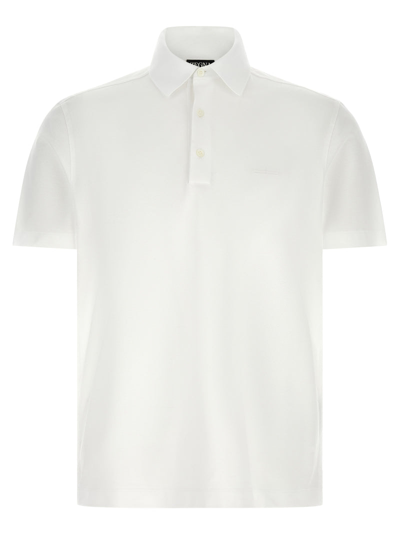 ZEGNA White Cotton Polo Shirt - Elegant Casual Wear for Men
