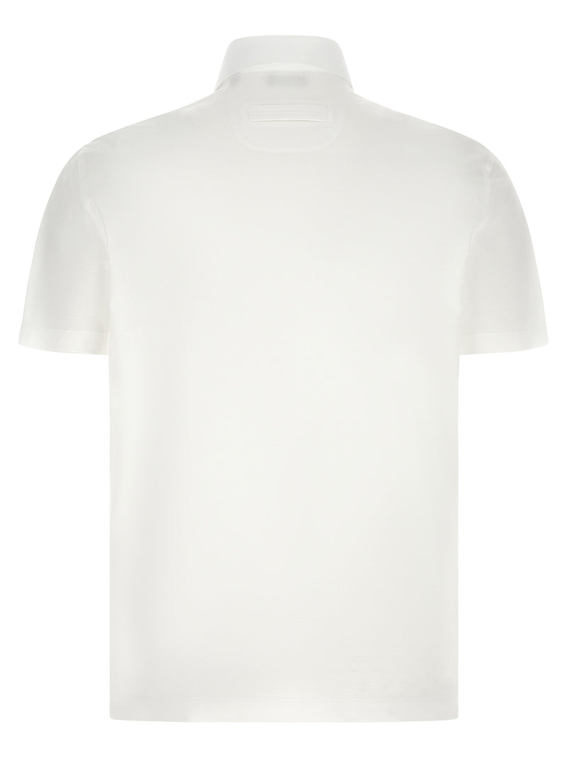 ZEGNA White Cotton Polo Shirt - Elegant Casual Wear for Men