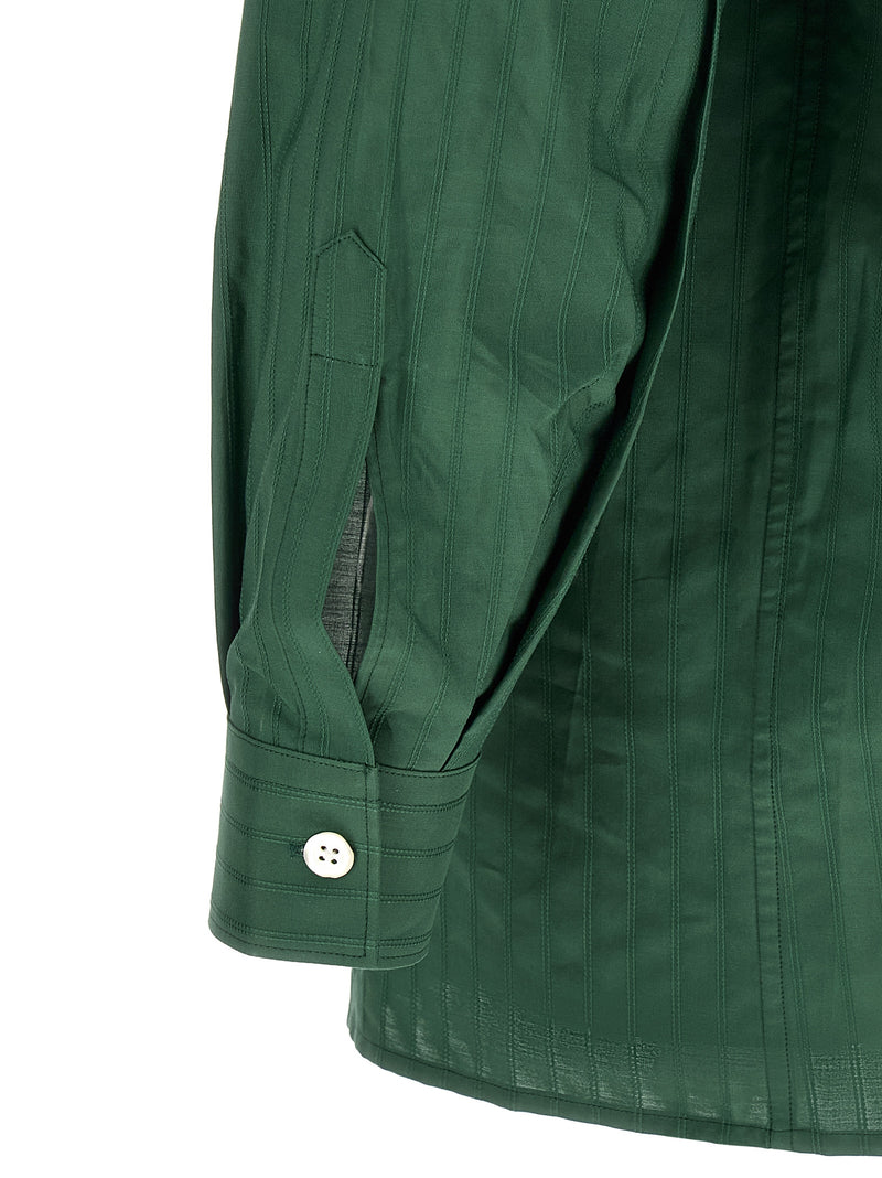 Namacheko Grinda Bicolor Cotton Blouse in Green
