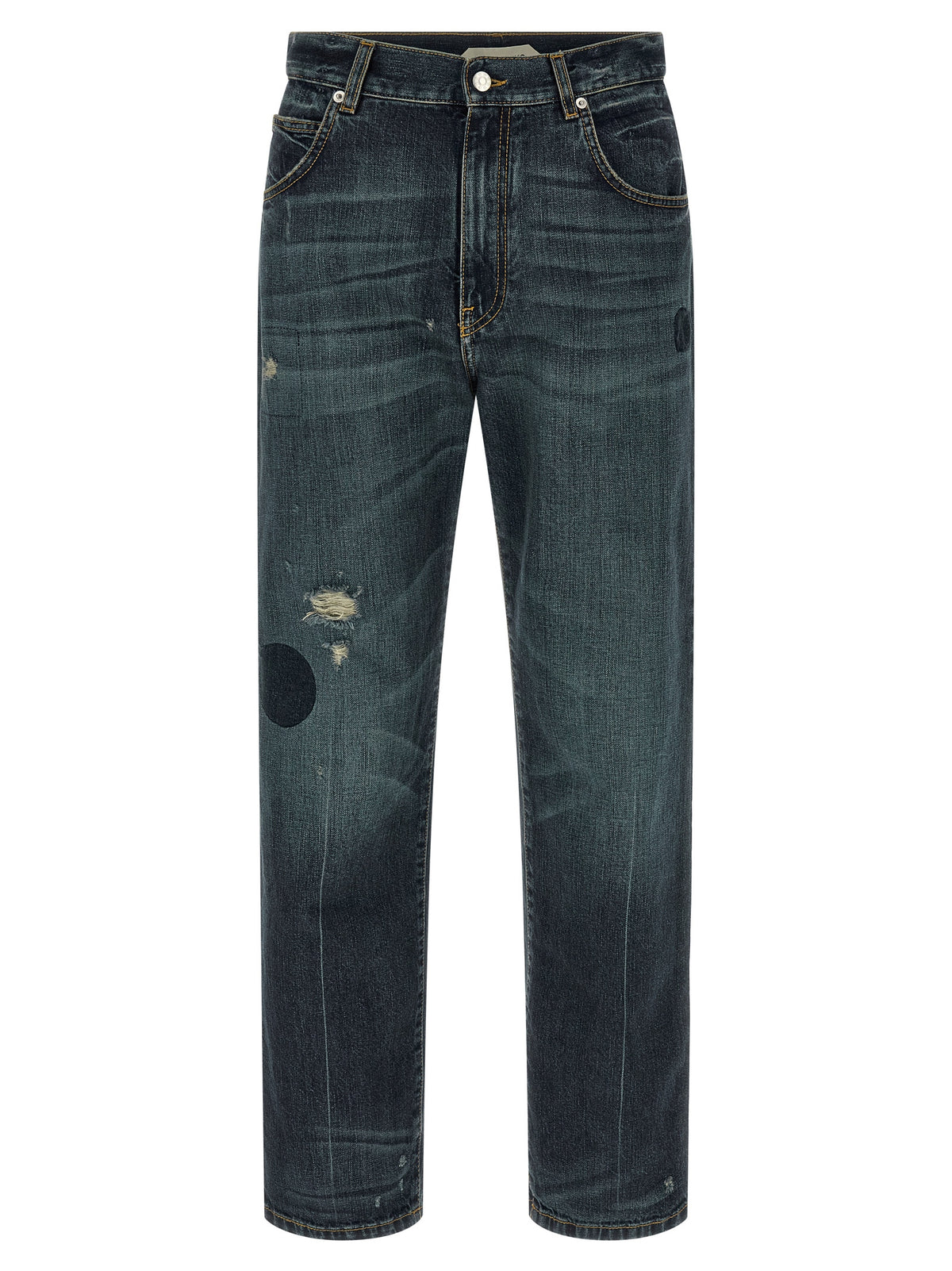 Jean droit Namacheko en coton bleu