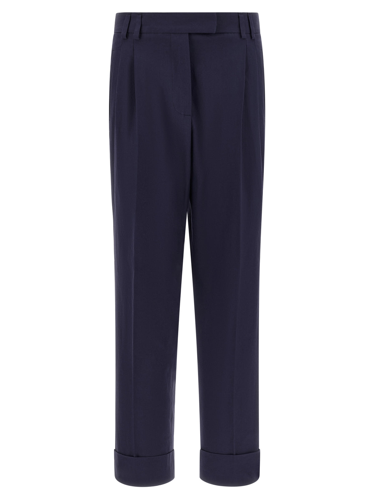Pantalon en coton bleu Alberto Biani