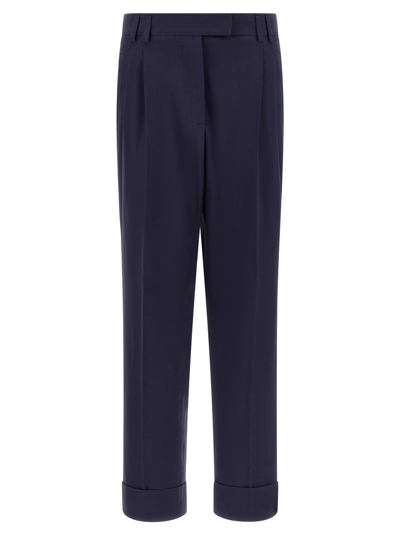 Alberto Biani Blue Cotton Pants