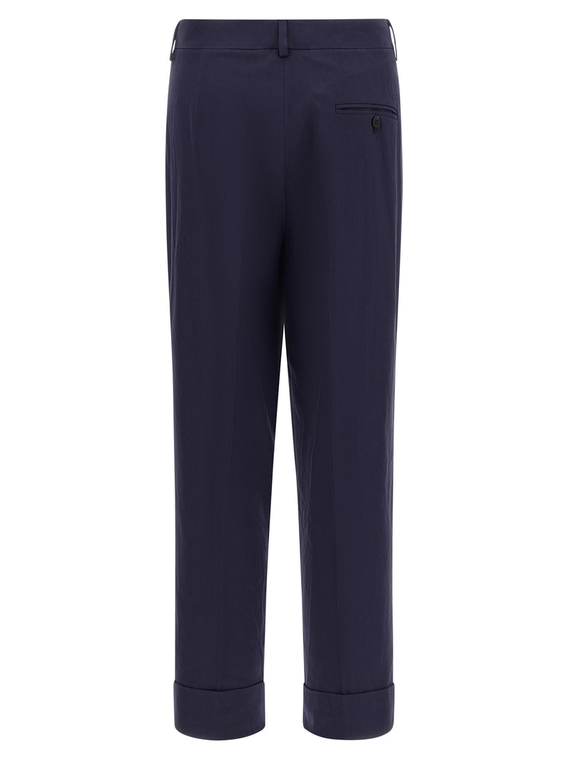 Alberto Biani Blue Cotton Pants