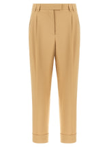 Pantalon décontracté en coton beige Alberto Biani