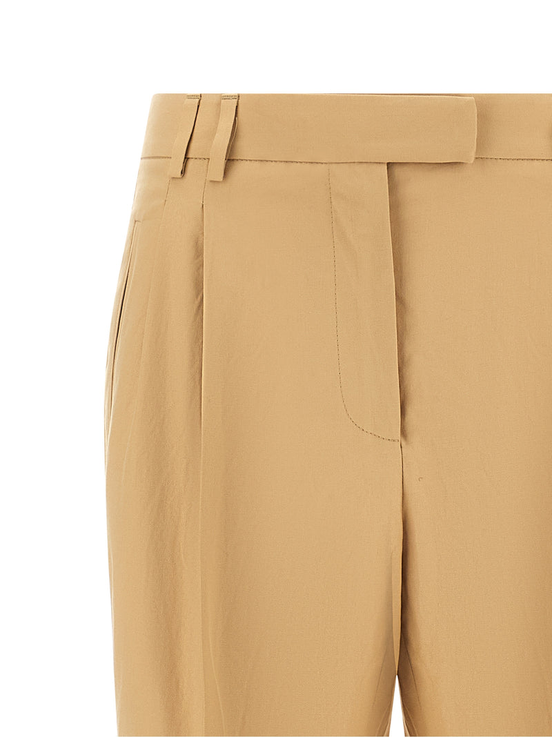 Pantalon décontracté en coton beige Alberto Biani
