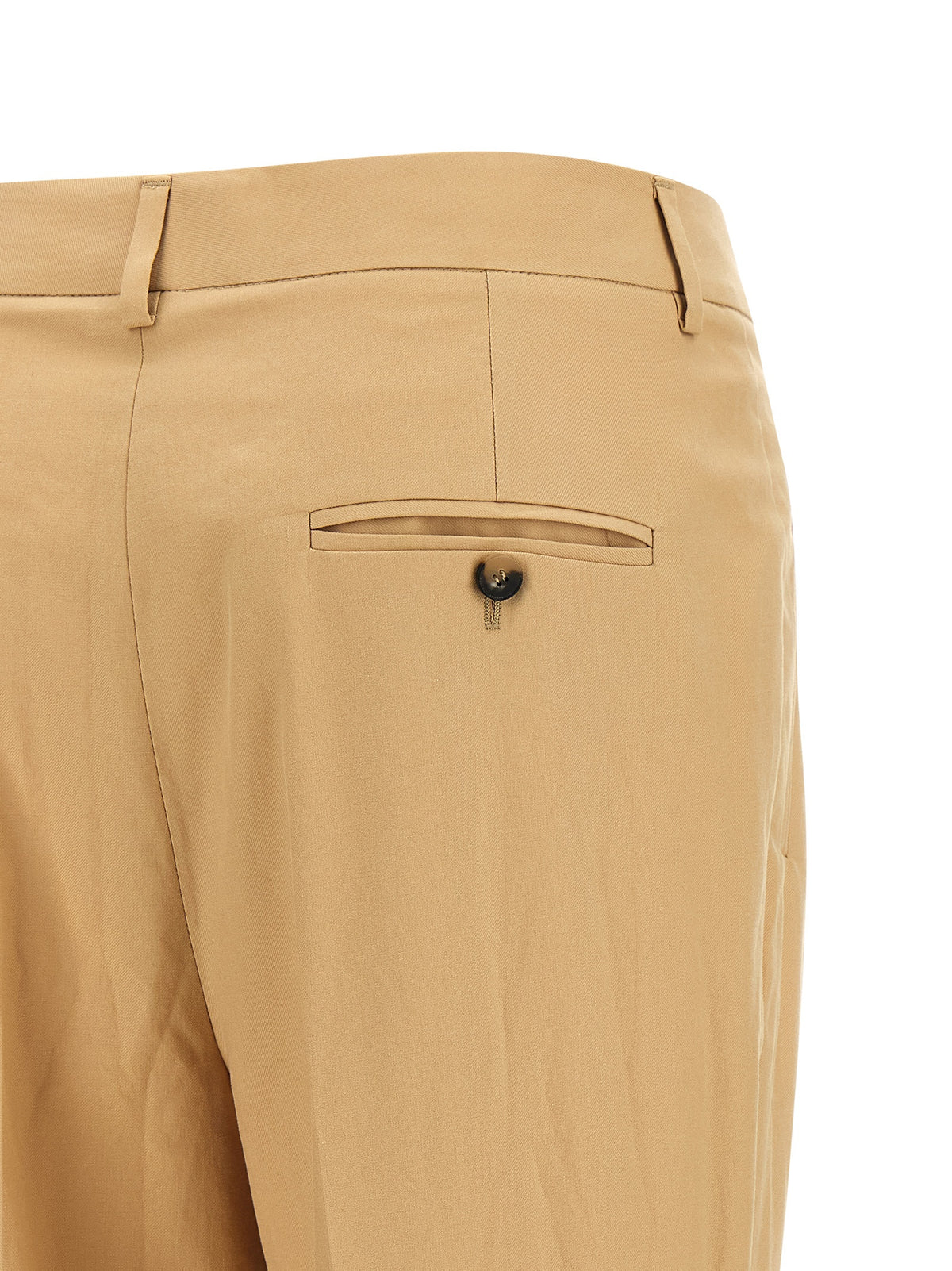 Pantalon décontracté en coton beige Alberto Biani