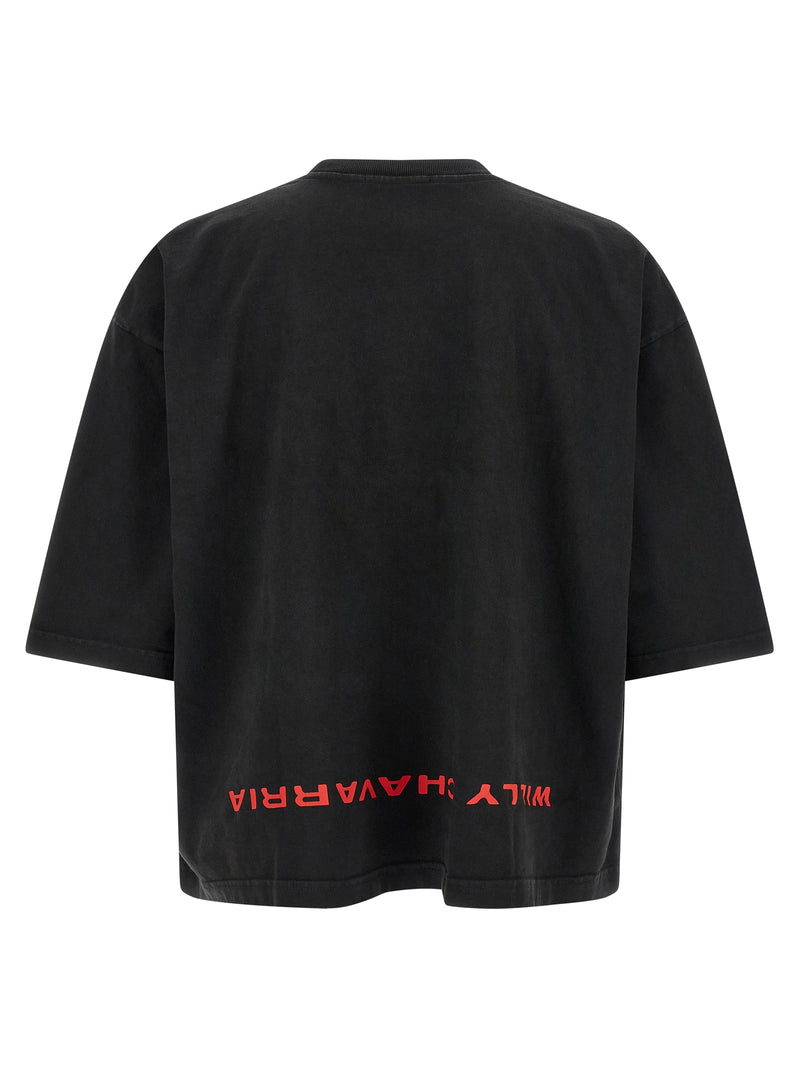 WILLY CHAVARRIA Black Cotton T-Shirt - Welcome To America