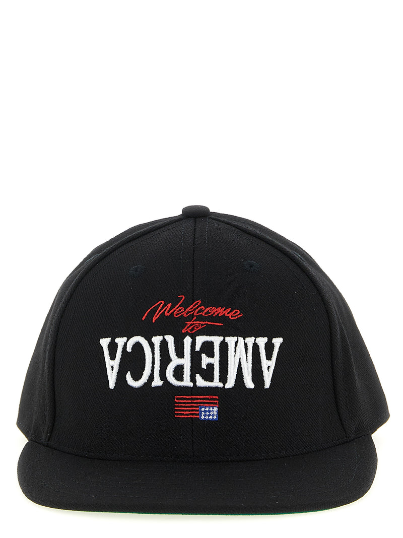 WILLY CHAVARRIA Black Polyester Baseball Cap with Embroidery