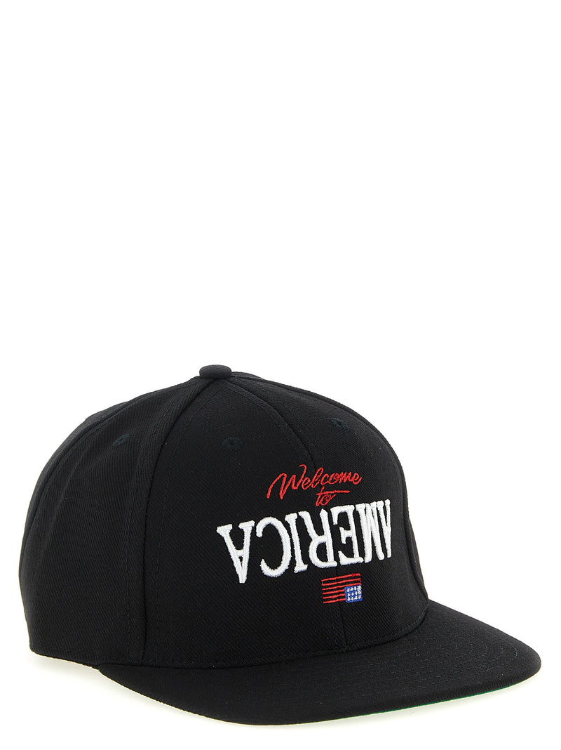 WILLY CHAVARRIA Black Polyester Baseball Cap with Embroidery