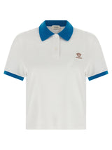 Polo Shirt en Coton Bleu Versace