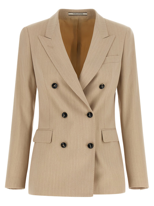 Blazer Tagliatore en polyester beige