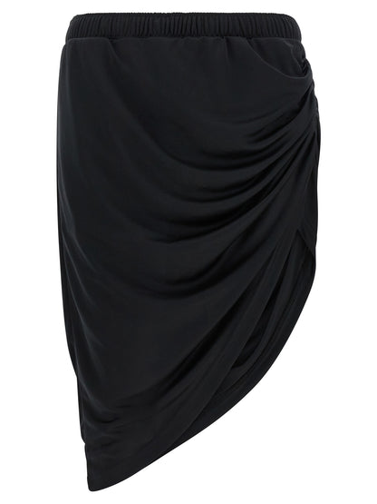 Courrèges Black Polyester Long Skirt