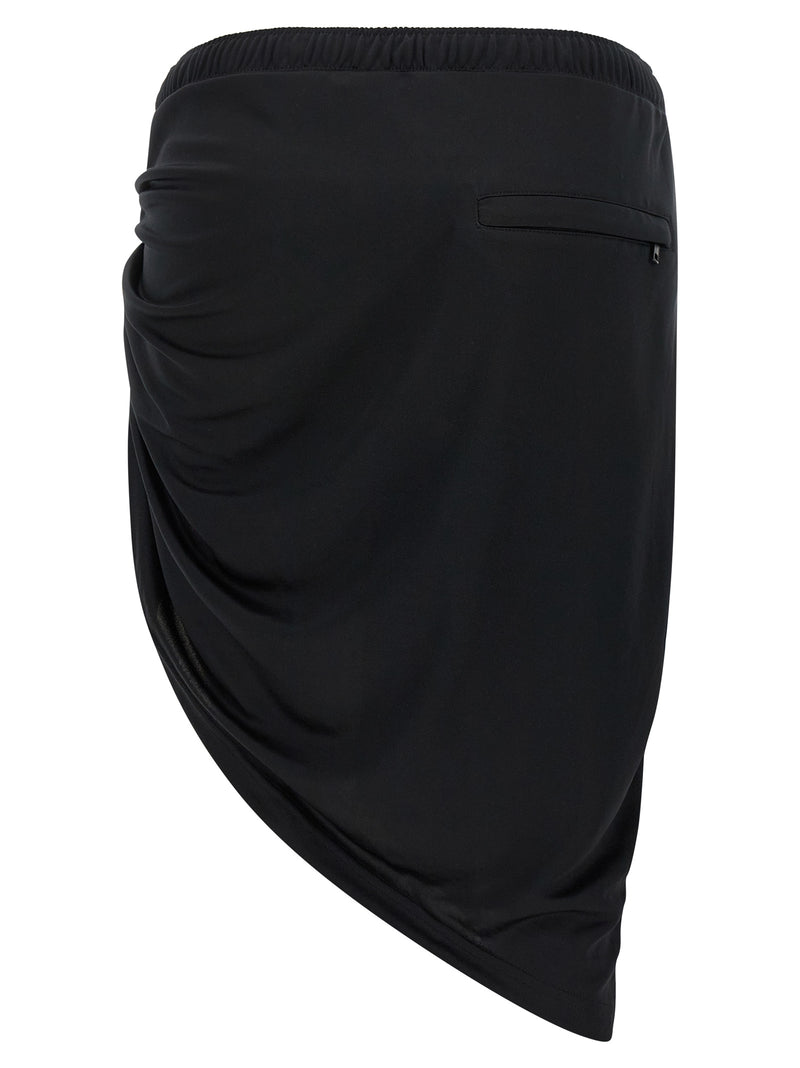 Courrèges Black Polyester Long Skirt - Twist Sport Collection