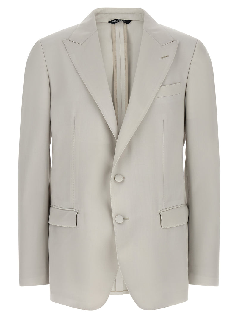Dolce & Gabbana Taormina Gray Virgin Wool Blazer