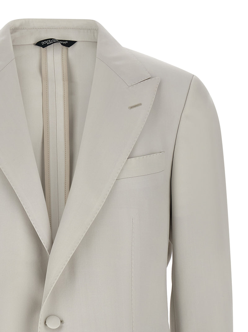Dolce & Gabbana Taormina Gray Virgin Wool Blazer