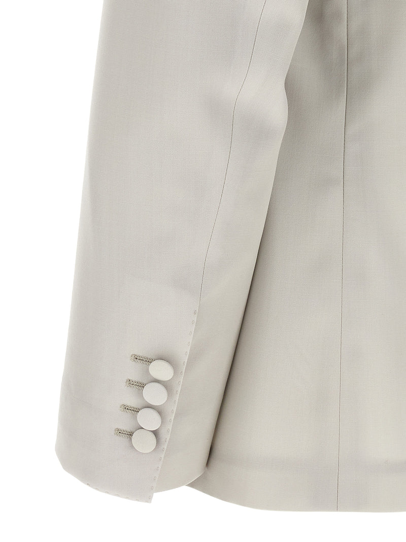Dolce & Gabbana Taormina Gray Virgin Wool Blazer