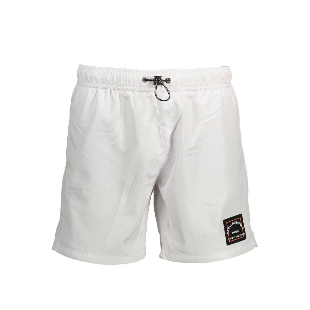 Boxer de bain Karl Lagerfeld en polyester blanc pour homme