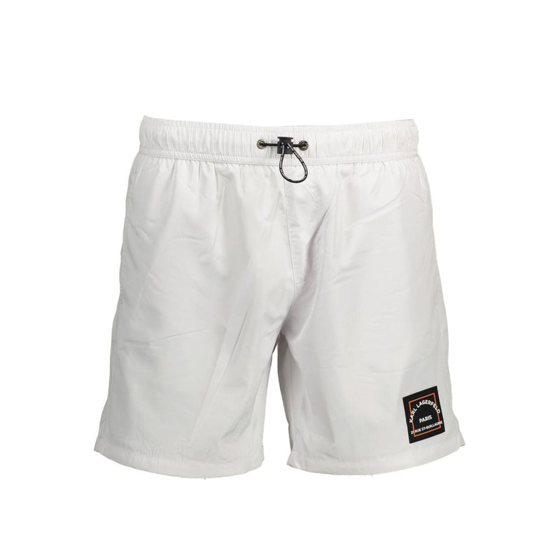 Boxer de bain Karl Lagerfeld en polyester blanc pour homme