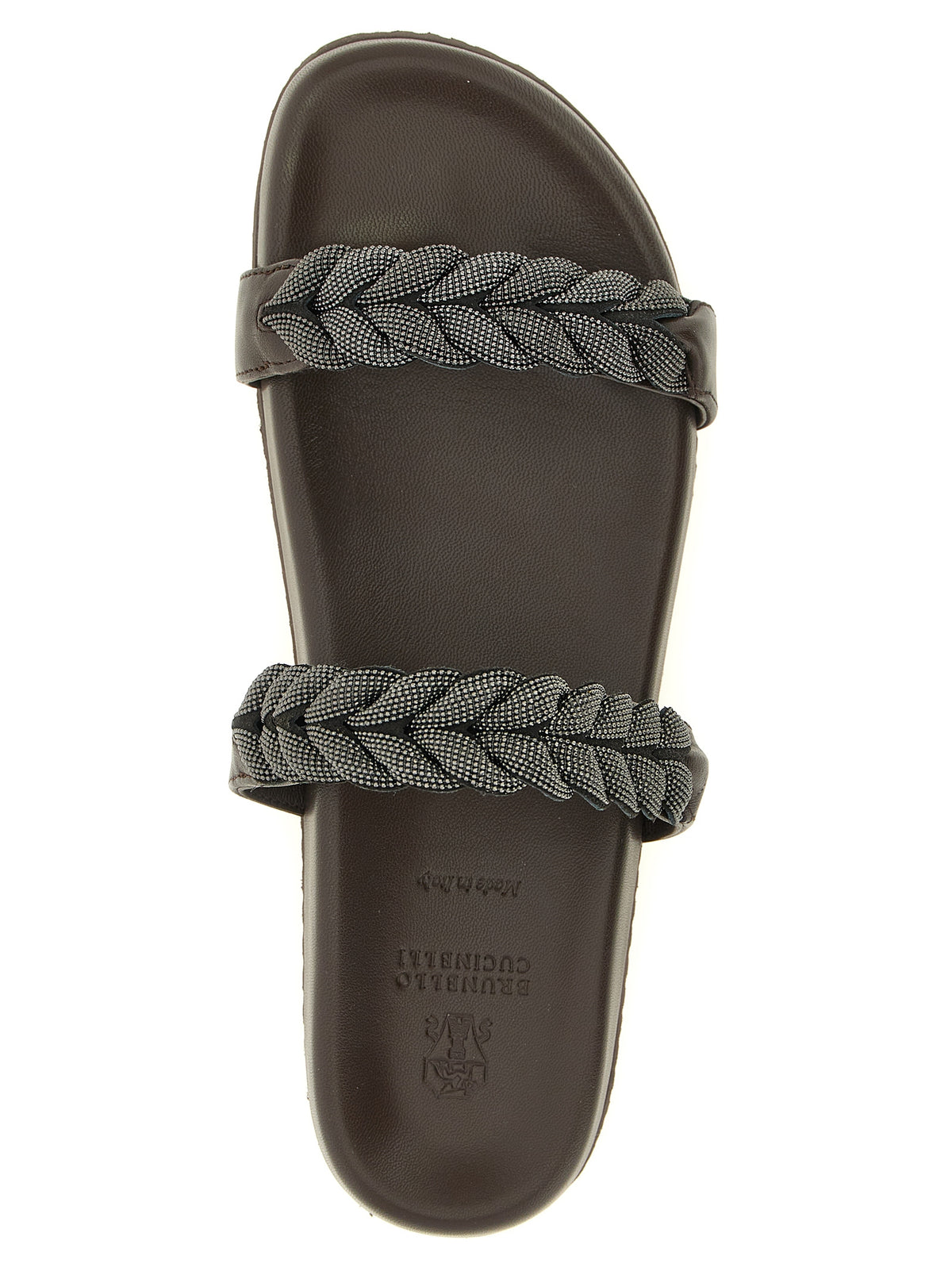 Brunello Cucinelli Brown Leather Slides - Luxurious Comfort