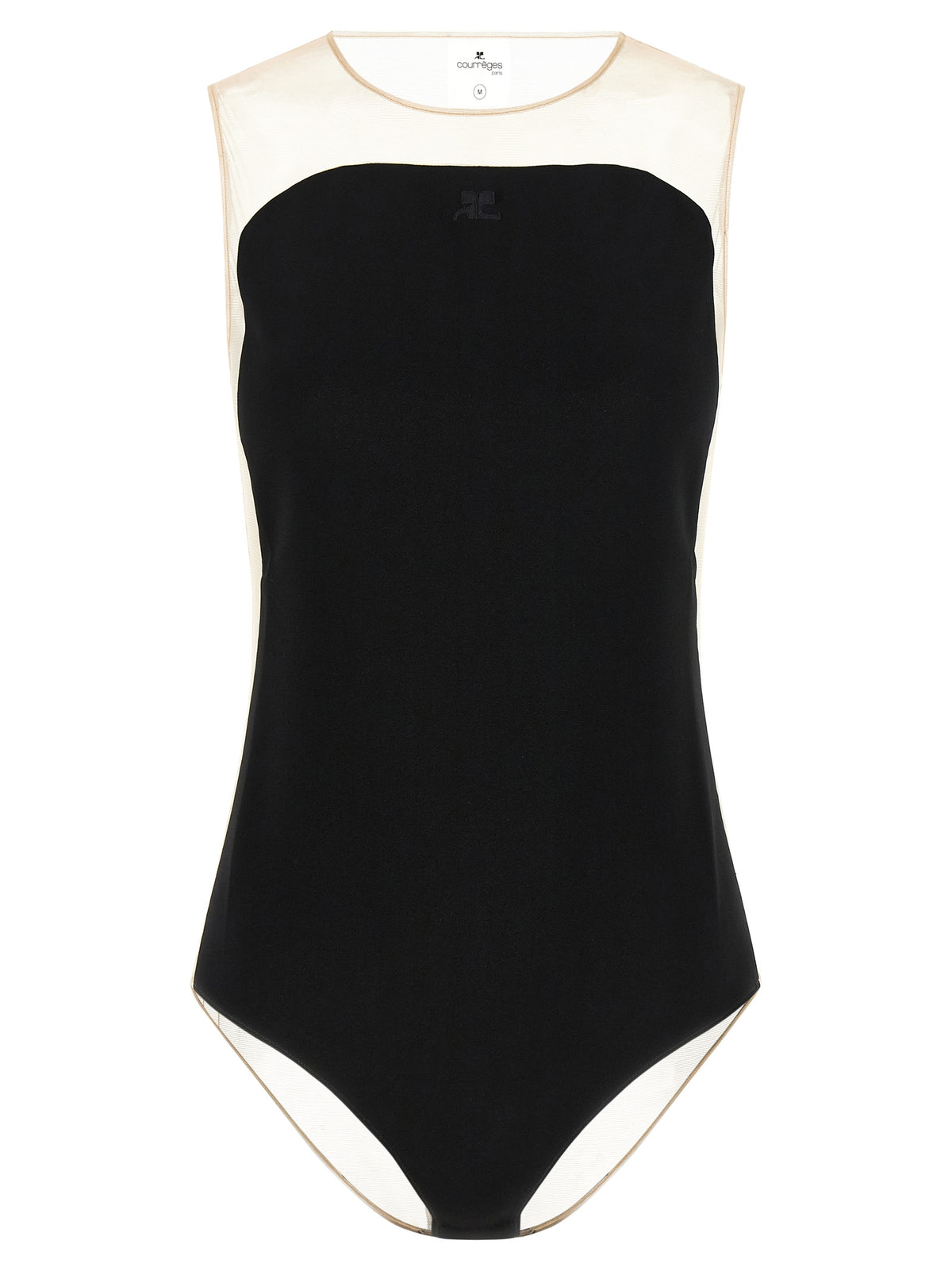 Courrèges Ilusion Sunshiel Black Polyester Bodysuit