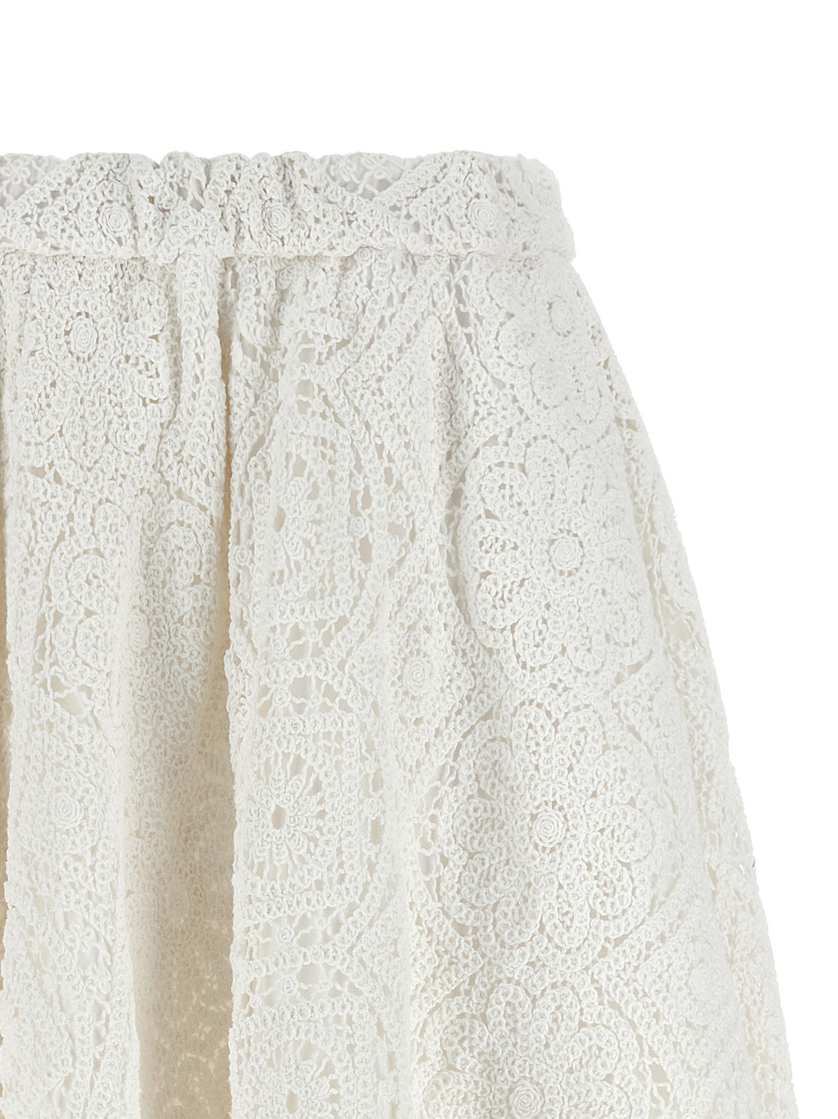 Jupe midi Comme des Garçons en coton blanc