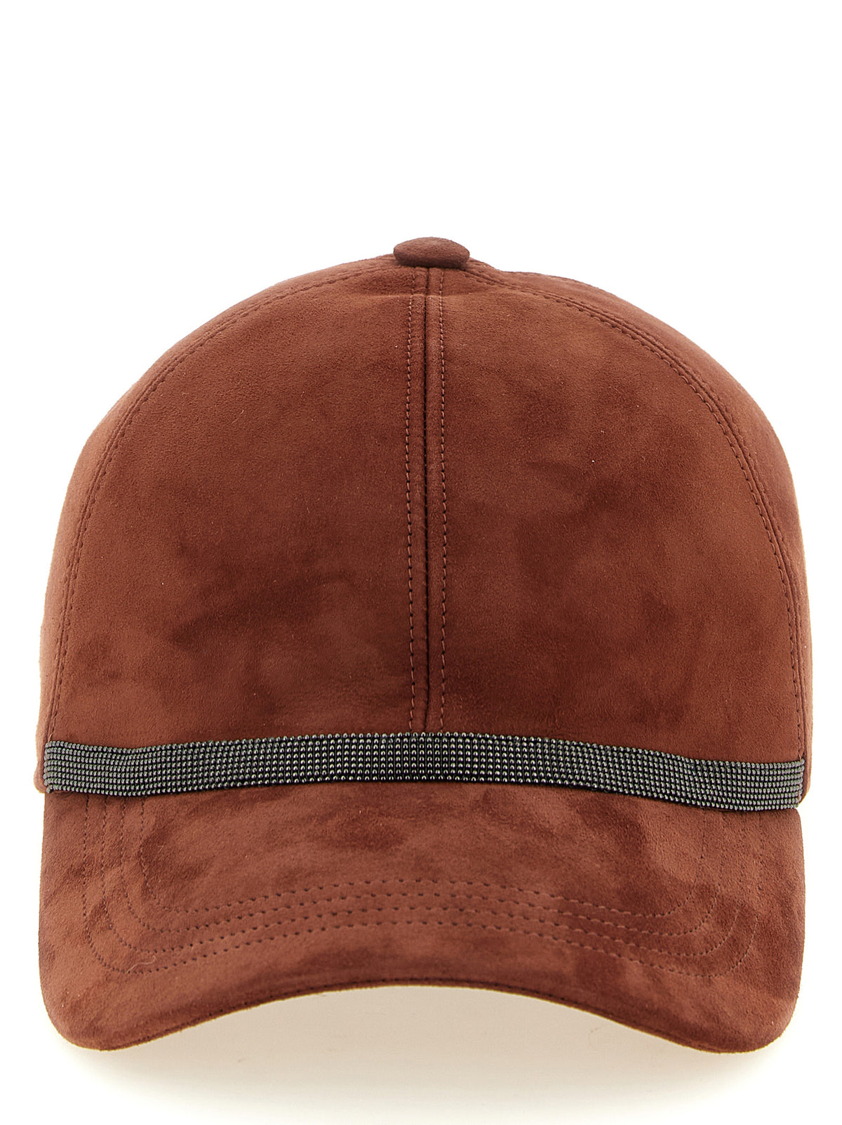 Brunello Cucinelli Red Lamb Leather Cap (Baseball Hat)