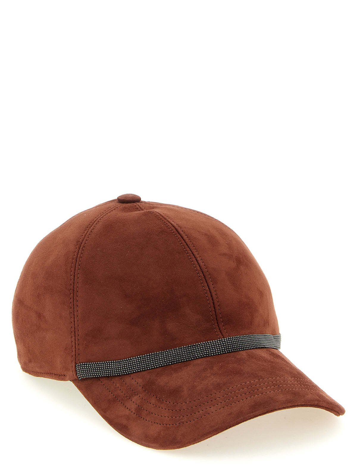 Brunello Cucinelli Red Lamb Leather Cap (Baseball Hat)