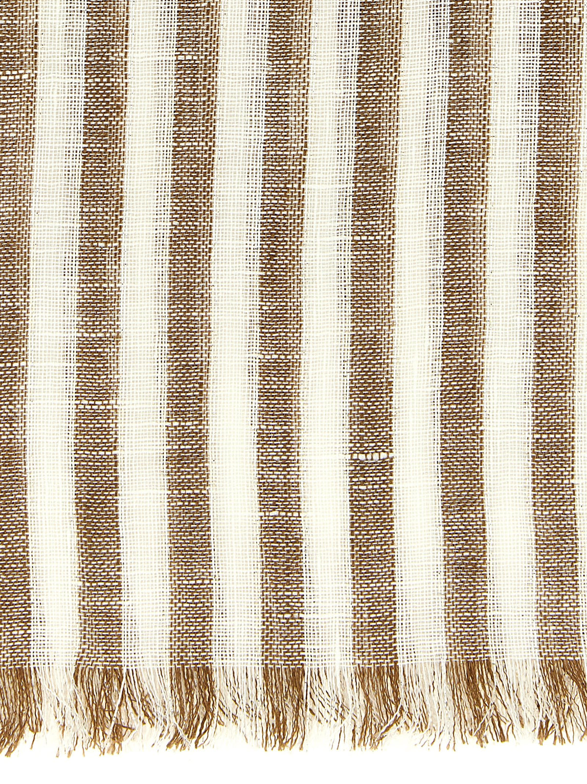 Brunello Cucinelli Brown Linen Scarf