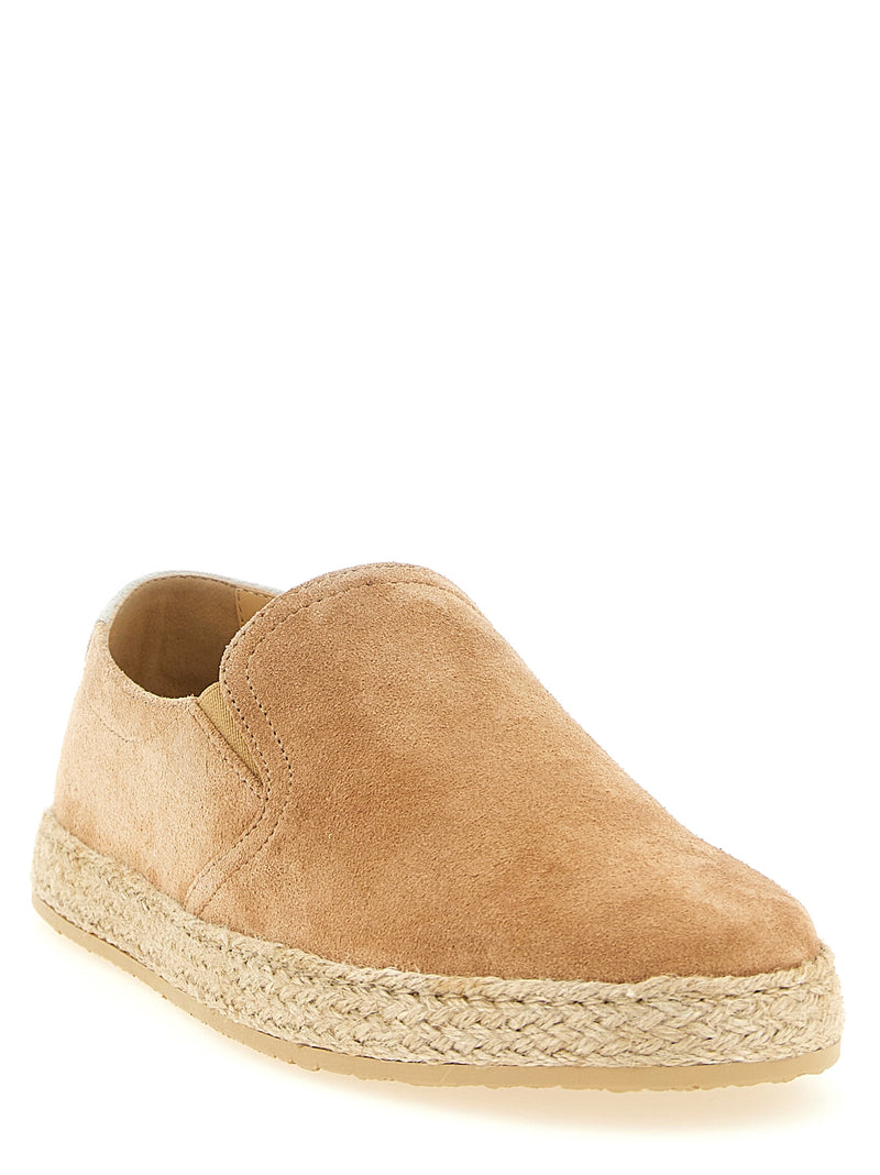 Brunello Cucinelli Beige Calfskin Espadrilles for Men