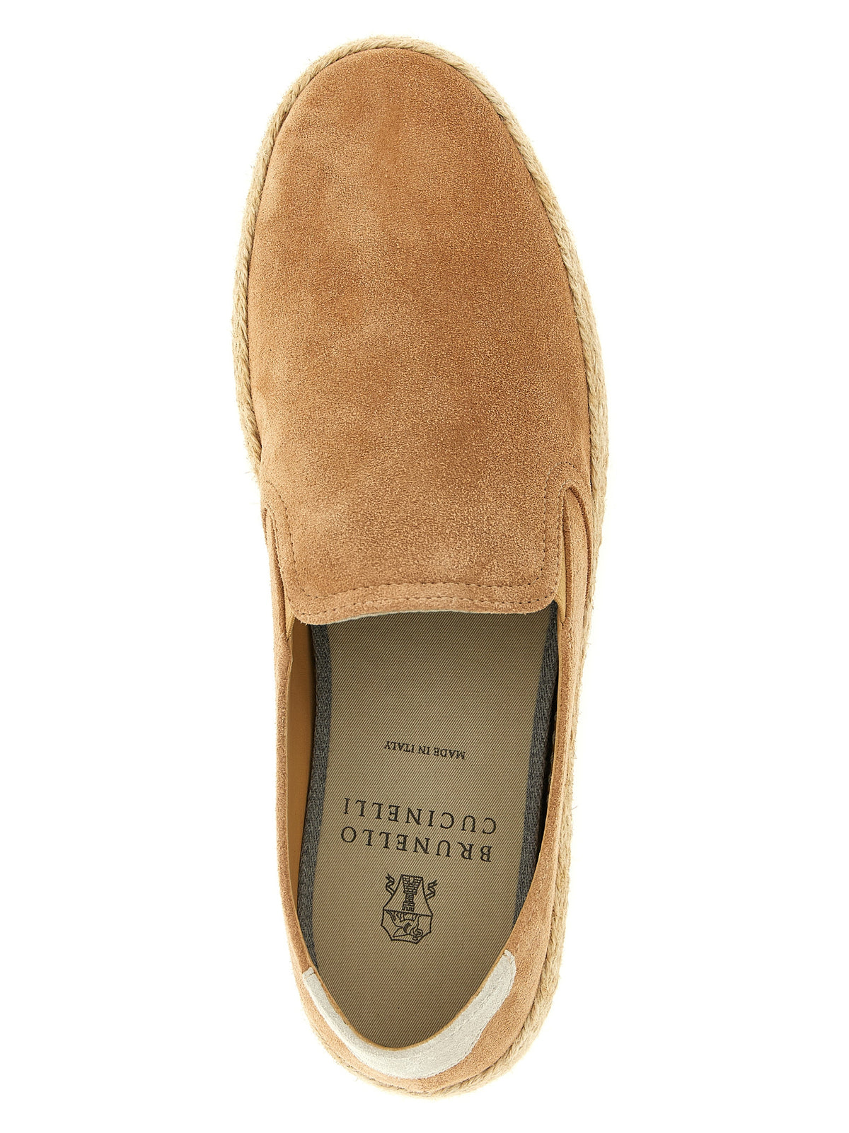 Brunello Cucinelli Beige Calfskin Espadrilles for Men