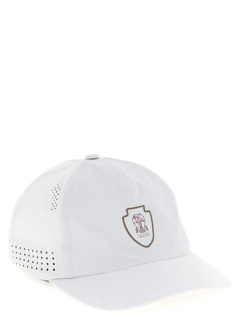 Casquette en nylon blanc Brunello Cucinelli