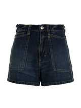 Kenzo Blue Cotton Bermuda Shorts