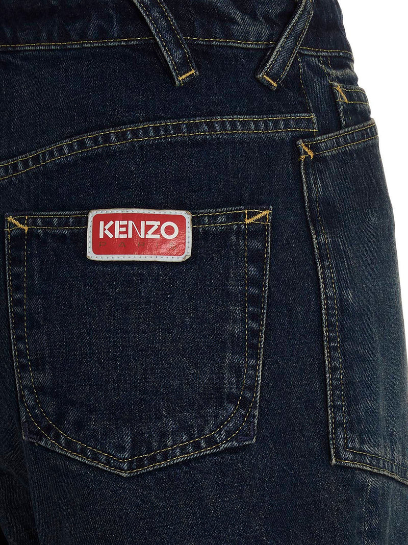 Kenzo Blue Cotton Bermuda Shorts for Women