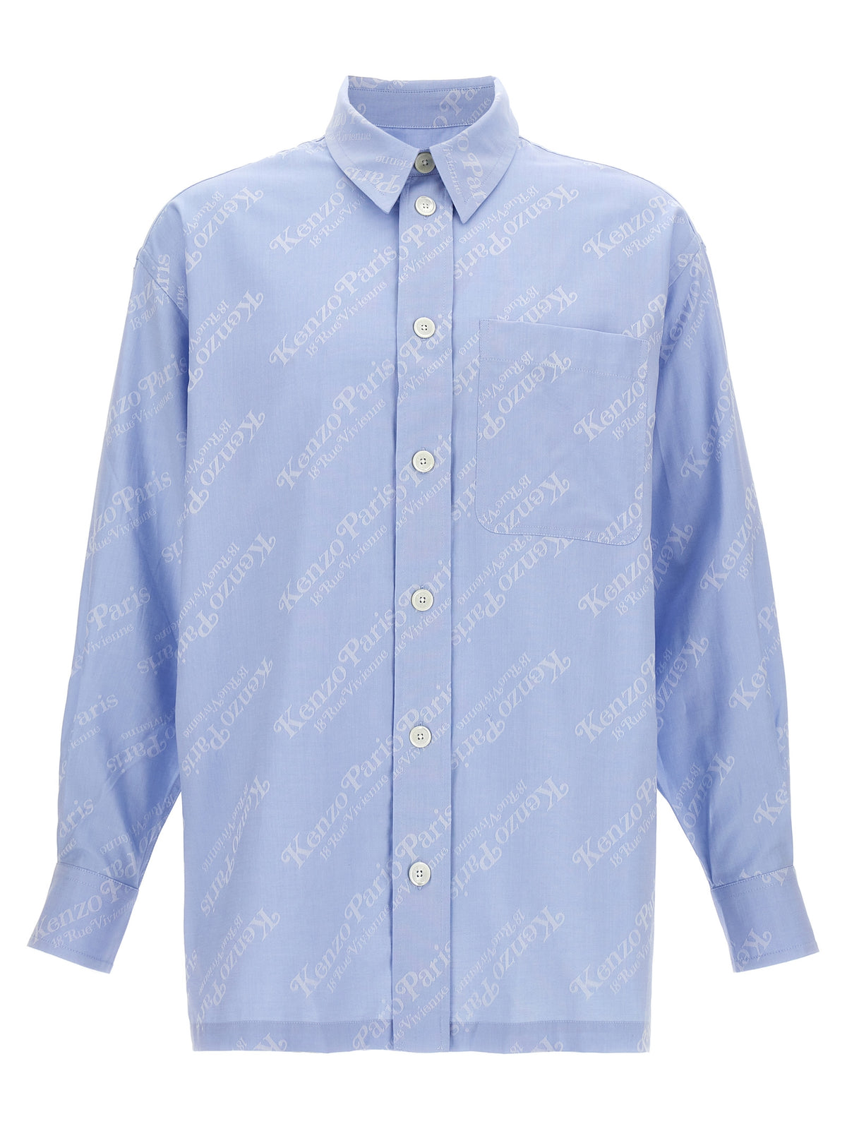 Kenzo Blue Cotton Blouse