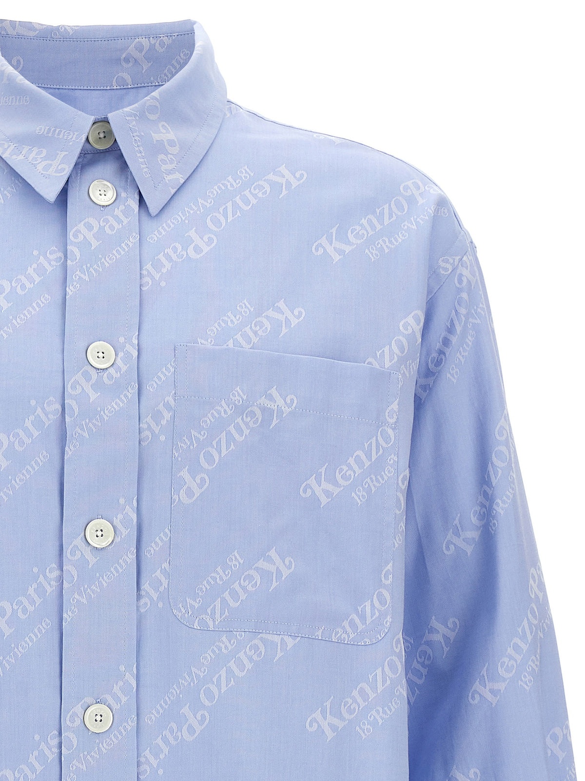 Kenzo Blue Cotton Blouse