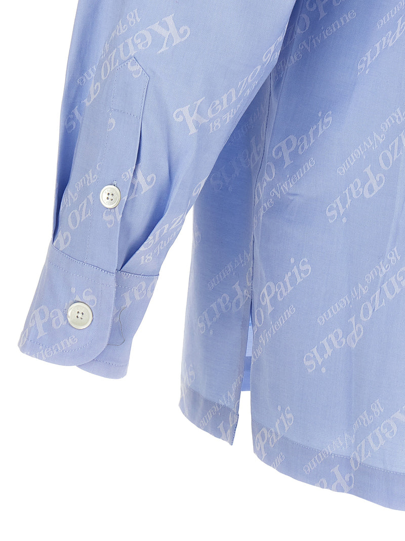 Kenzo Blue Cotton Blouse