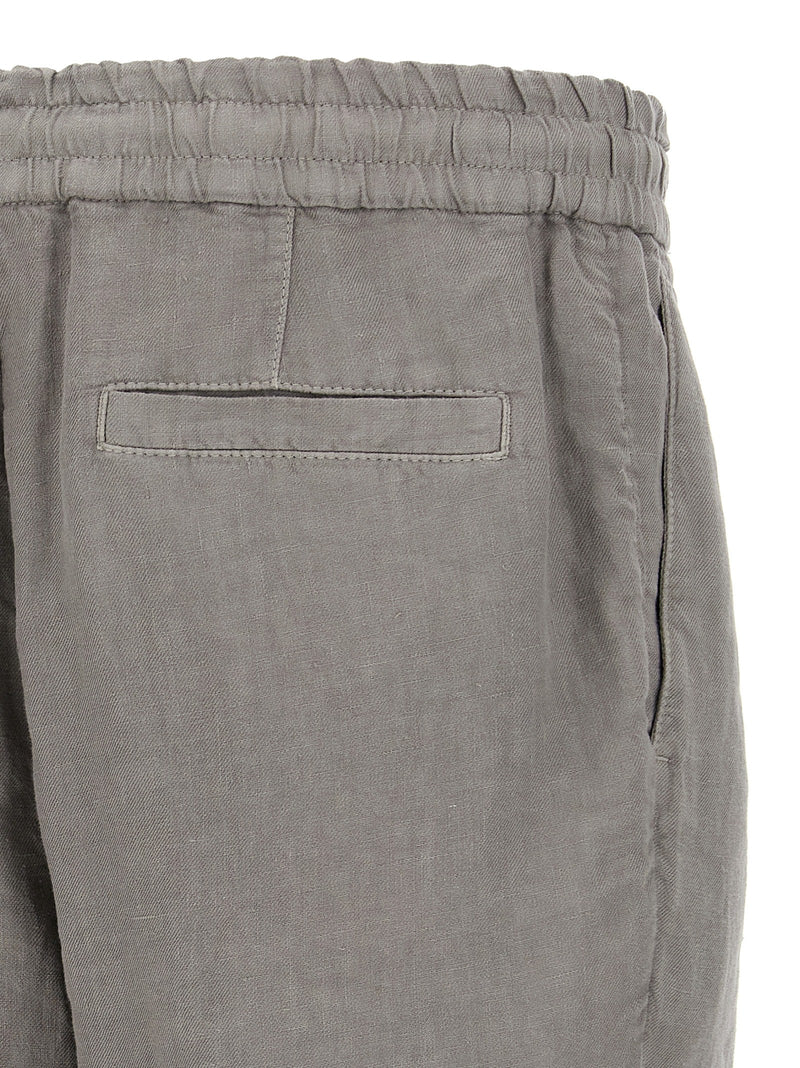 Shorts bermudas en lin gris Brunello Cucinelli
