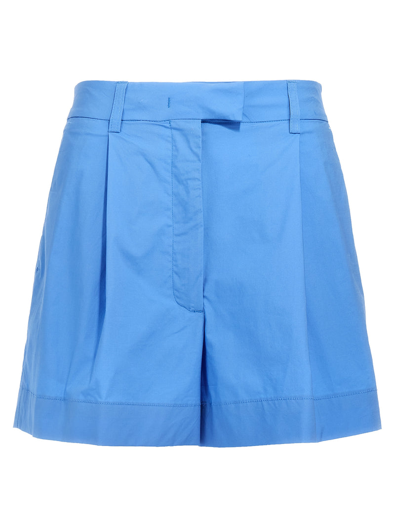 THELATEST Bea Light Blue Cotton Bermuda Shorts for Women