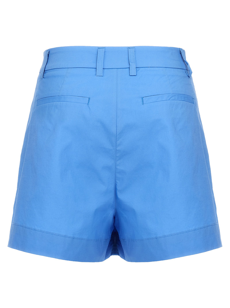 THELATEST Bea Light Blue Cotton Bermuda Shorts for Women