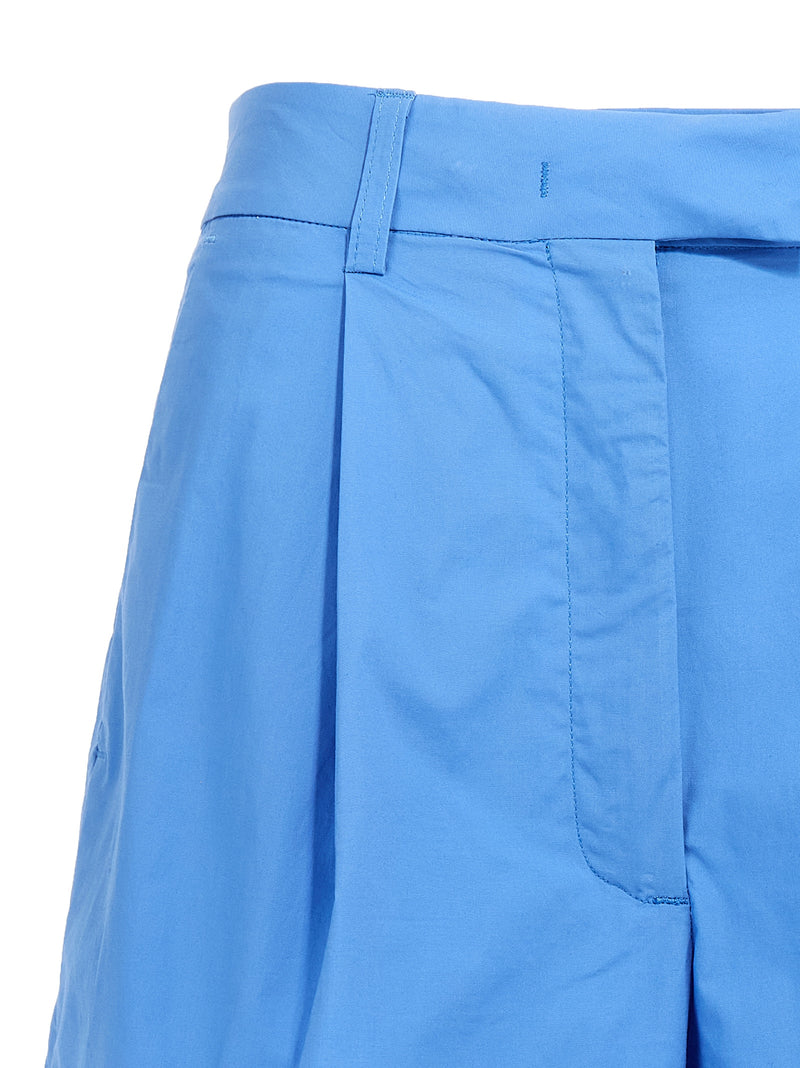 THELATEST Bea Light Blue Cotton Bermuda Shorts for Women