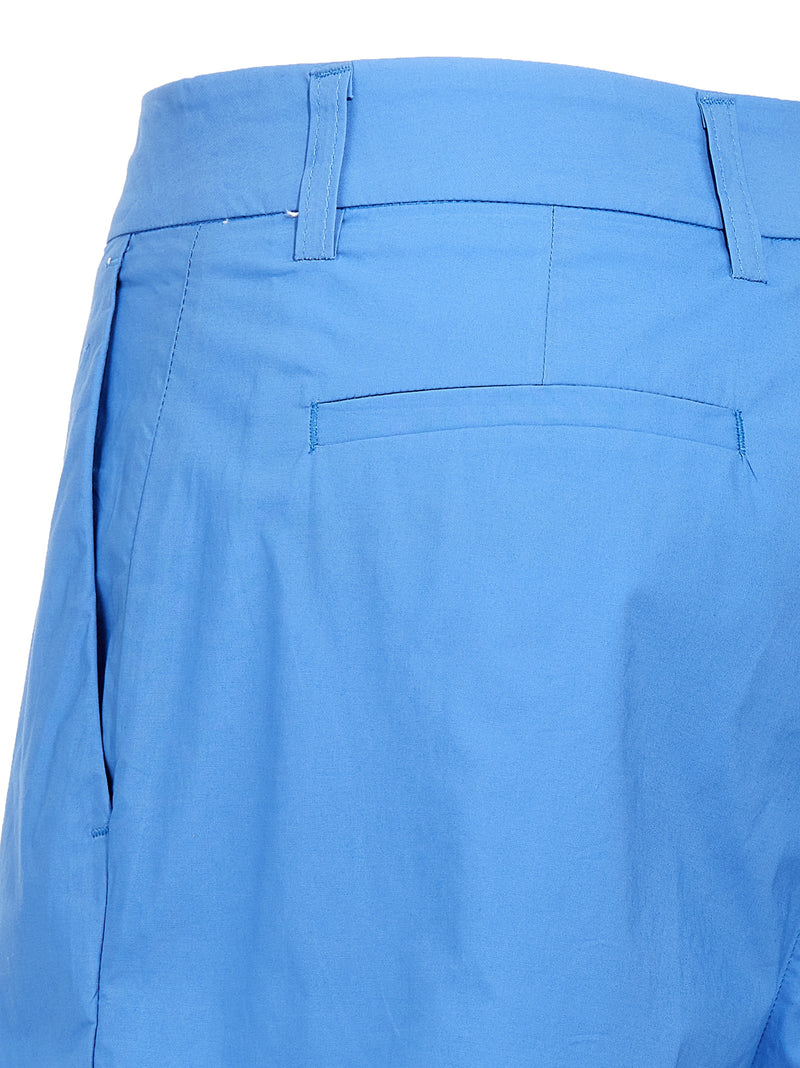 THELATEST Bea Light Blue Cotton Bermuda Shorts for Women