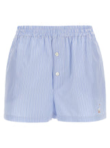 Moschino Blue Cotton Bermuda Shorts
