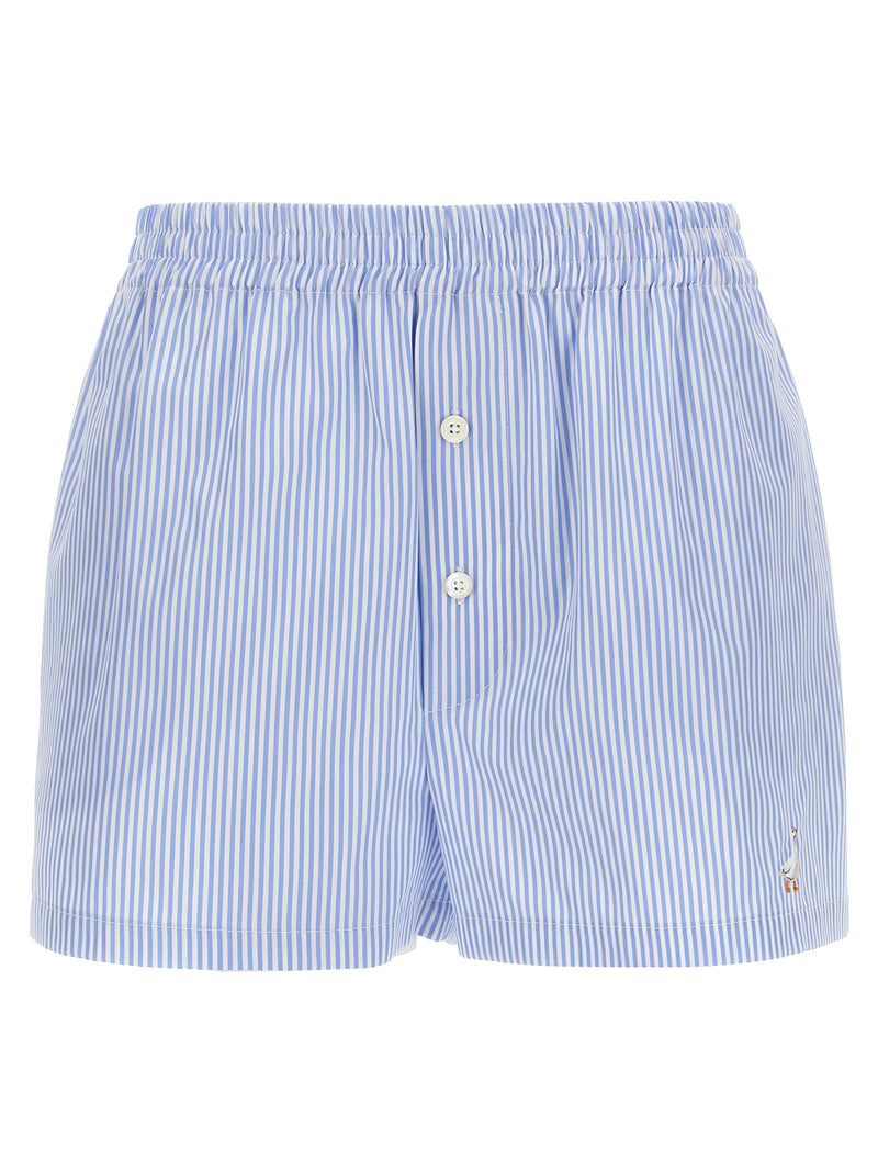 Moschino Blue Cotton Bermuda Shorts for Women