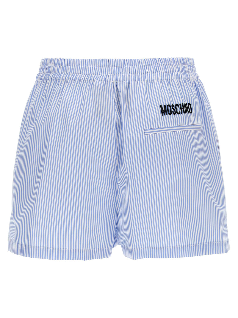 Moschino Blue Cotton Bermuda Shorts for Women
