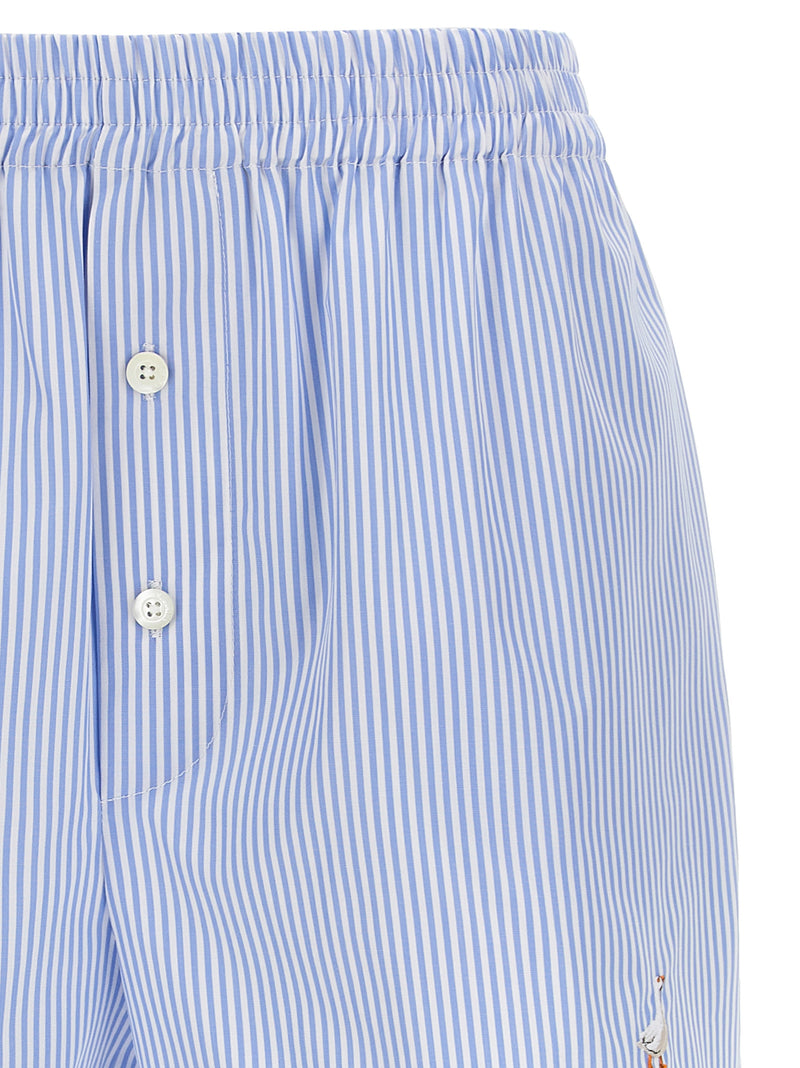 Moschino Blue Cotton Bermuda Shorts for Women