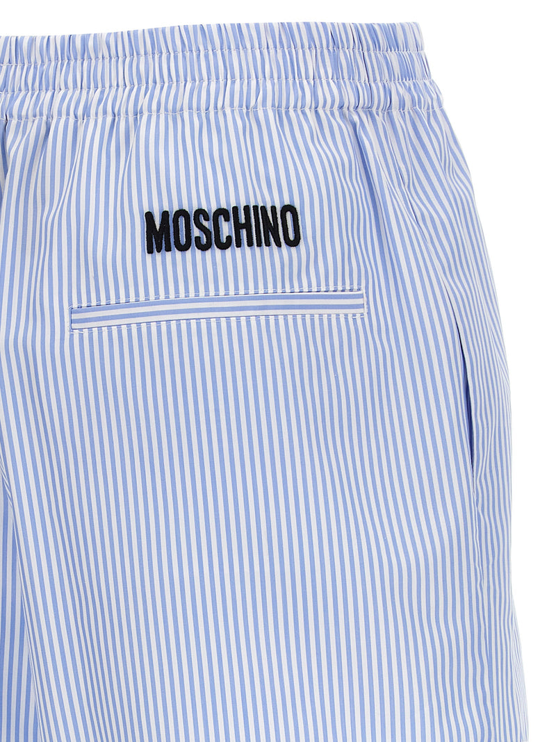 Moschino Blue Cotton Bermuda Shorts for Women
